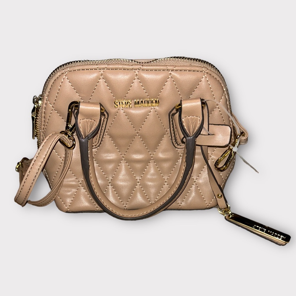 Steve Madden Quilted Purse Crossbody Brown NWT - Picture 1 of 3
